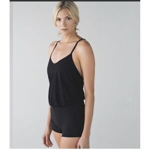 NWT Lululemon Dance To Yoga Leotard Black 1 Piece Size 10 Workout Barre Swim Gym